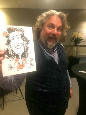 Karikaturist Bram Dickens www.funenpartymatch.nl