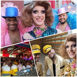 Muzikale Bingo met drag queen Miss Rose Murphy en dansers www.funenpartymatch.nl