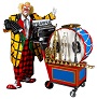 Muzikale Clown Teddy Klarinetti huurt u bij www.funenpartymatch.nl
