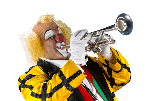 Muzikale Clown Teddy Klarinetti